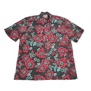 Reyn Spooner Floral Peonies Hawaiian Shirt Mens XL Classic Fit 1/2 Button Down